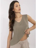 Halenka D73761M11218A khaki barva