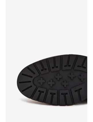 Pánské kožené zateplené kotníkové boty Big Star  na zip – černé