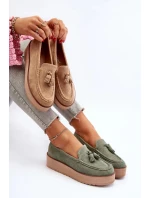 Mokasiny T599P model 195259 khaki - Seastar