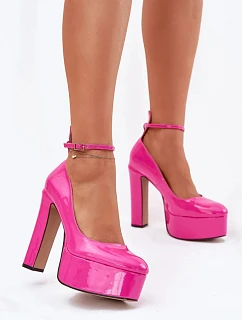 Dámské lodičky na sloupku C-240 fuksiové - Step in style