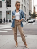 Dámská džínová košile oversize DENIMOVA modrá FashionStreet DY0467 Dámská džínová košile oversize DENIMOVA modrá FashionStreet DY0467