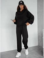 Dámská černá tepláková souprava FashionStreet AY1213 Dámská černá tepláková souprava FashionStreet AY1213