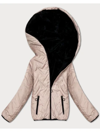 Nude-černá oboustranná dámská bunda pro přechodné období S'West (B8546-5101) Nude-černá oboustranná dámská bunda pro přechodné období S'West (B8546-5101)