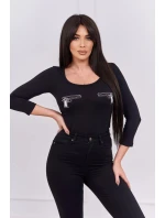 Body s potiskem pistole černé Body s potiskem pistole černé