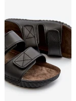 Pohodlné pánské sandály s suchým zipem Inblu FM00001U černé