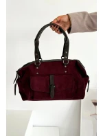 Kabelka Z Eko Zamszu Bordová Gressa