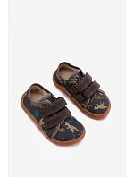 Dětské barefoot pantofle Dinozaury Froddo Canvas G1700440-31 šedé Dětské barefoot pantofle Dinozaury Froddo Canvas G1700440-31 šedé
