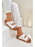 Klasické dámské pantofle Big Star – bílé