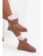 Dámské sněhule z přírodního semiše Vinceza – béžové