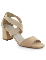 Dámské sandály na podpatku béžové Filippo DS6920