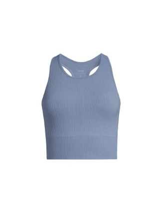 CASALL Multi Rib Bezešvý vycpaný sportovní top modrý CASALL Multi Rib Bezešvý vycpaný sportovní top modrý