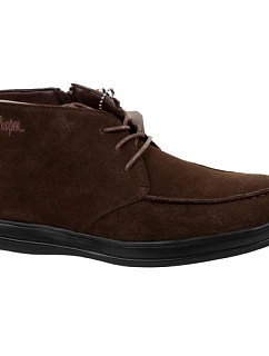 Lee Cooper buty męskie eleganckie skórzane brązowe trzewiki na zamek