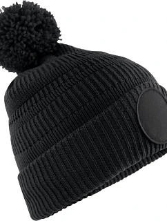 Beechfield B 530R Pletená čepice Patch "Fan" 53.530R black
