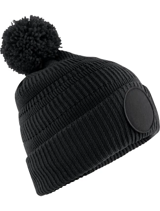 Beechfield B 530R Pletená čepice Patch "Fan" 53.530R black Beechfield B 530R Pletená čepice Patch "Fan" 53.530R black