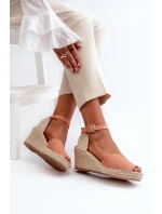 Pohodlné dámské sandály na klínu Světle růžová Dellia Pohodlné dámské sandály na klínu Světle růžová Dellia