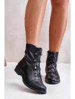 Zateplené dámské boty na zip černé Evalith Zateplené dámské boty na zip černé Evalith