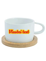 Personalizovaný keramický hrníček "MAKRONKA" s vlastním textem s obrysem Personalizovaný keramický hrníček "MAKRONKA" s vlastním textem s obrysem