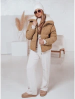 Dámská zimní manšestrová bunda TRENDYGLAM tmavě béžová FashionStreet TY4359 Dámská zimní manšestrová bunda TRENDYGLAM tmavě béžová FashionStreet TY4359