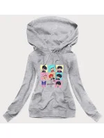 Šedá dámská sportovní mikina s potiskem (N7283) Šedá dámská sportovní mikina s potiskem (N7283)