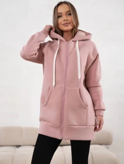 Dámská silná rozepínací mikina Goodlookin světle růžová (551)