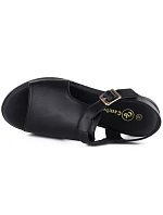 Dámské kožené sandály černé Cambell 19391