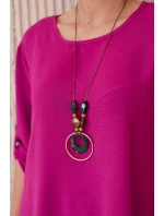 Sada halenky + kalhot s přívěskem tmavě fialová Sada halenky + kalhot s přívěskem tmavě fialová