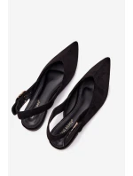 Dámské baleríny s přezkou Černé Tanelia