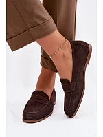 Mokasiny z Přírodního Semiše Vinceza 18122 Čokoládové