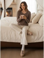 LAVIRTA dámský svetr béžový FashionStreet MY2380