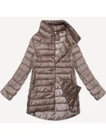 Hnědá dámská prošívaná bunda se stojáčkem Minority (P3-6908-305)