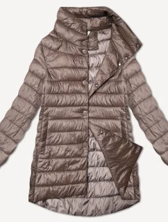 Hnědá dámská prošívaná bunda se stojáčkem Minority (P3-6908-305)