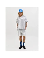 Jack&Jones pánské šortky JPSTJAIDEN COBA STRIPE JOG SHORTS REG SN 12274413 CLOUD DANCER/STRIPES