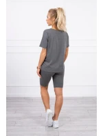 Komplet top+legginsy grafitowy Komplet top+legginsy grafitowy