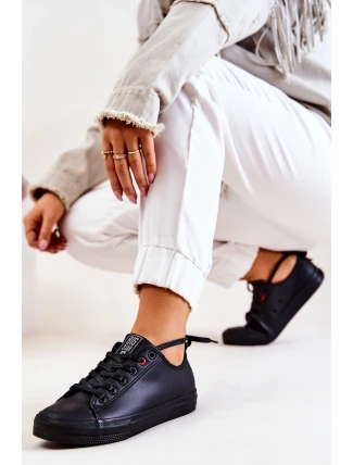 Nízké kožené Tenisová obuv Big Star JJ274006 Černé Nízké kožené Tenisová obuv Big Star JJ274006 Černé