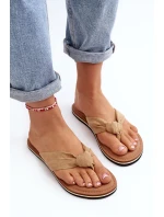 Dámské žabky Big Star LL274623 Beige