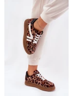 Dámské Tenisky Na Platformě Leopardí Hnědé Totter