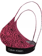 Dámská podprsenka 000QF7216E GNI tm. růžová se vzorem - Calvin Klein