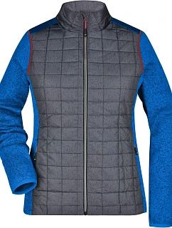 Daiber JN 741 Dámská pletená hybridní bunda 02.0741 royal melange/anthracite melange