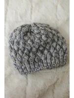 Čepice K156 šedá + fialová Čepice K156 šedá + fialová