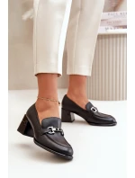 Elegantní Dámské Kožené Polobotky Na Podpatku Černé Vinceza 91116 Elegantní Dámské Kožené Polobotky Na Podpatku Černé Vinceza 91116