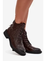 Dámské boty Artiker – zateplené, přírodní kůže, čokoládové