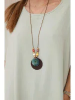 Oversized halenka s přívěskem světlá máta