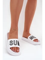 Dámské Pantofle Na Silné Podešvi SUMMER Bílé Vinceza 76051 Dámské Pantofle Na Silné Podešvi SUMMER Bílé Vinceza 76051