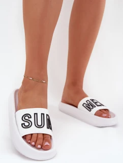 Dámské Pantofle Na Silné Podešvi SUMMER Bílé Vinceza 76051