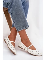 Dámské baleríny 21-41 bílo-stříbrné - Diamantique Dámské baleríny 21-41 bílo-stříbrné - Diamantique