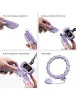 Hula hop HMS HHM14 s magnety, závažím a počítadlem fialové barvy