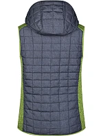 Daiber JN 767 Dámská pletená hybridní vesta 02.0767 kiwi melange/anthracite melange