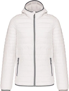 Kariban K 6110 Lehká pánská prošívaná bunda s kapucí 20.6110 white