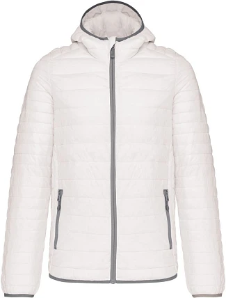Kariban K 6110 Lehká pánská prošívaná bunda s kapucí 20.6110 white Kariban K 6110 Lehká pánská prošívaná bunda s kapucí 20.6110 white