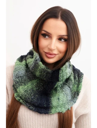 Komin dámský vlněný měkký šátek golf zimní KN21 zelený